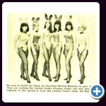 Joan, third from the right, as one of the six original Bunny Girls, 1966